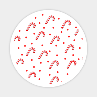 Candy Canes and Dots Magnet
